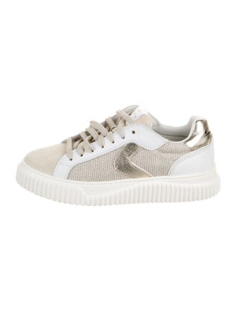 Voile Blanche Suede Colorblock Pattern Sneakers