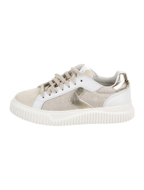 Voile Blanche Suede Colorblock Pattern Sneakers