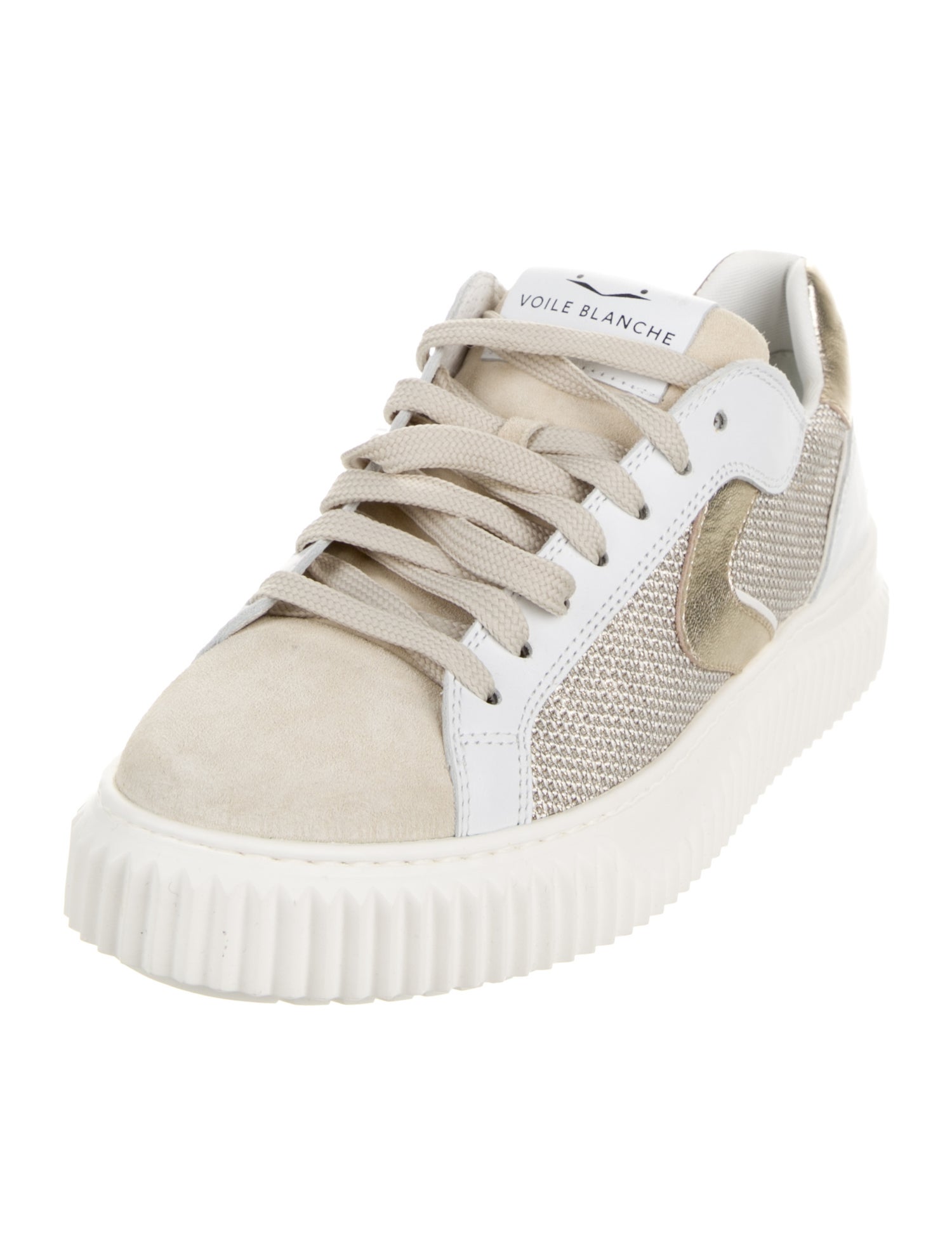 Voile Blanche Suede Colorblock Pattern Sneakers