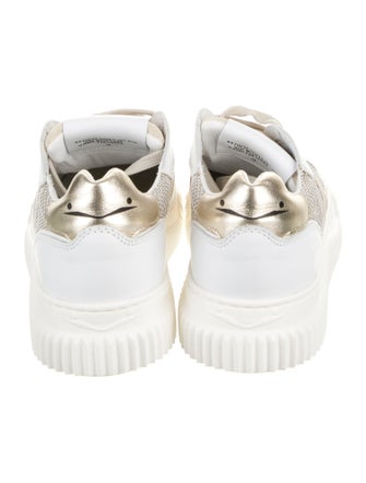 Voile Blanche Suede Colorblock Pattern Sneakers