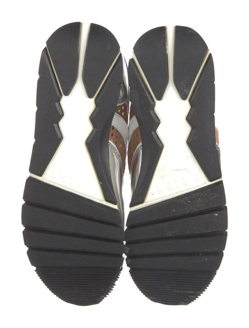 Voile Blanche Leather Colorblock Pattern Sneakers