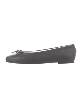 von Holzhausen Leather Bow Accents Ballet Flats