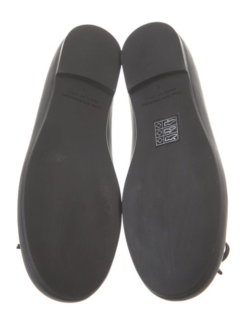 von Holzhausen Leather Bow Accents Ballet Flats
