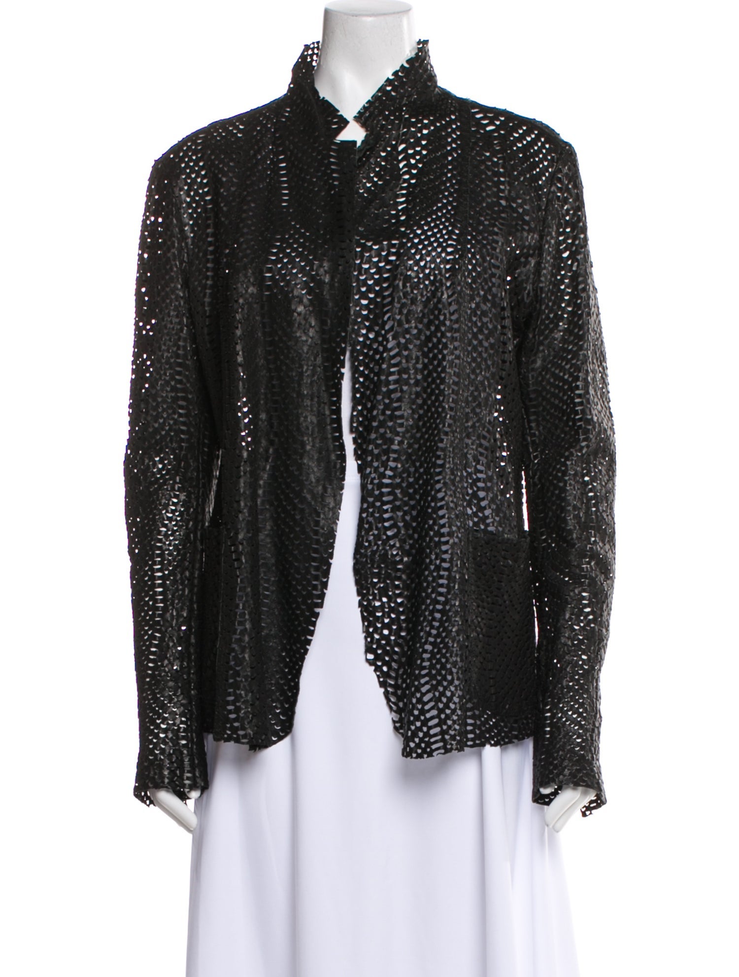 Vera Pelle Leather Printed Jacket