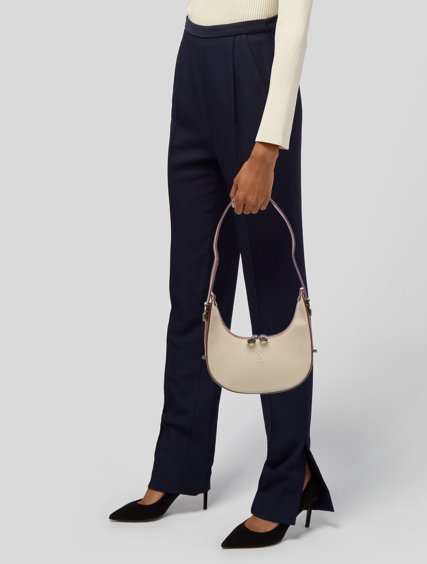 Vera Pelle Leather Top Handle Bag