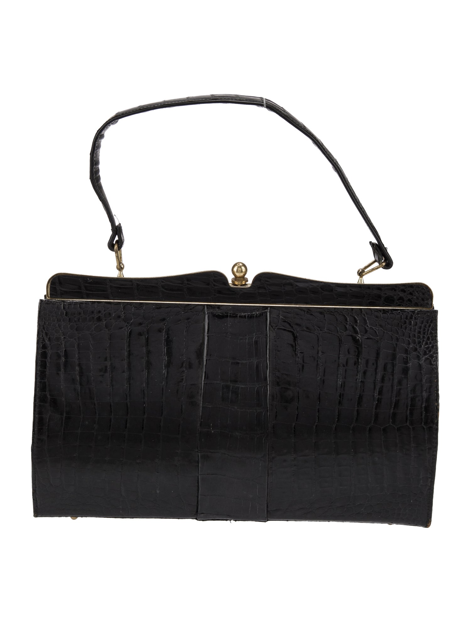 Vassar Alligator Top Handle Bag