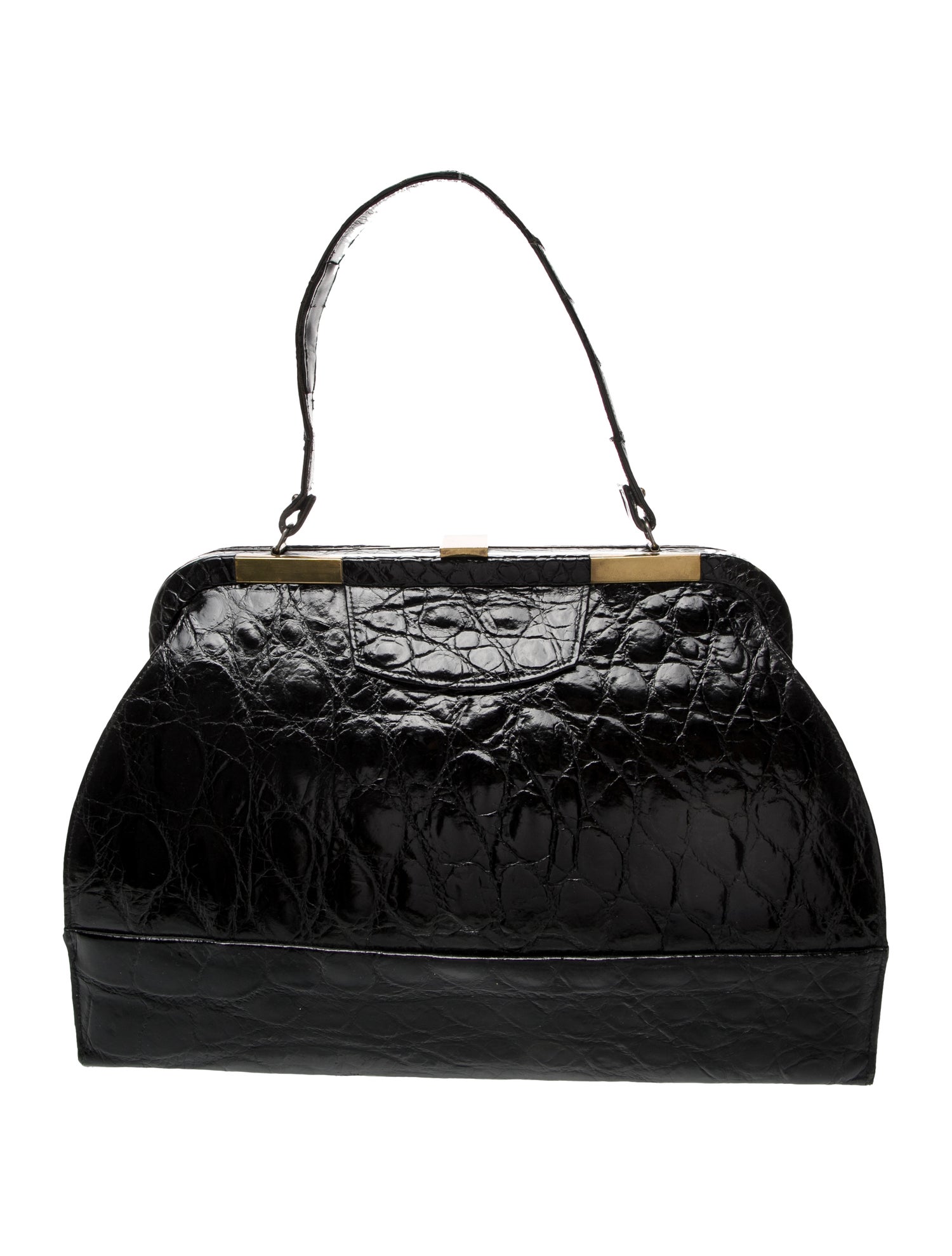 Vassar Embossed Leather Top Handle Bag