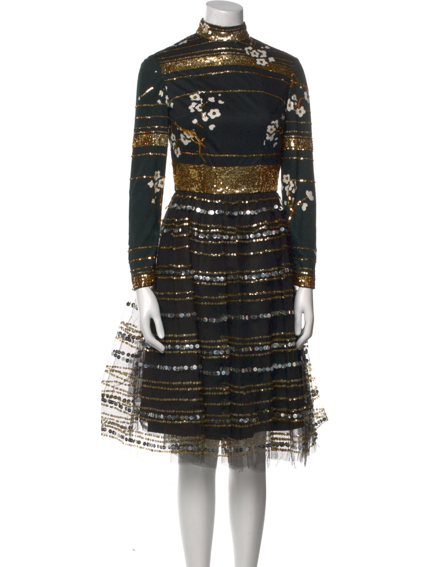 Victoria Royal Ltd Striped Midi Length Dress