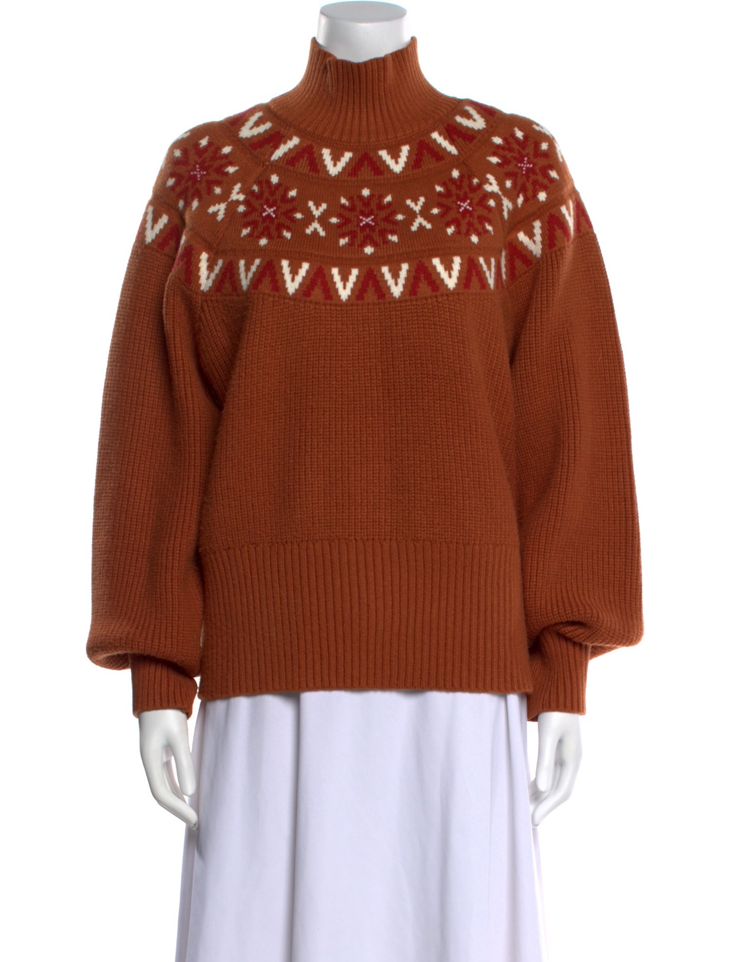 Varley Graphic Print Turtleneck Sweater