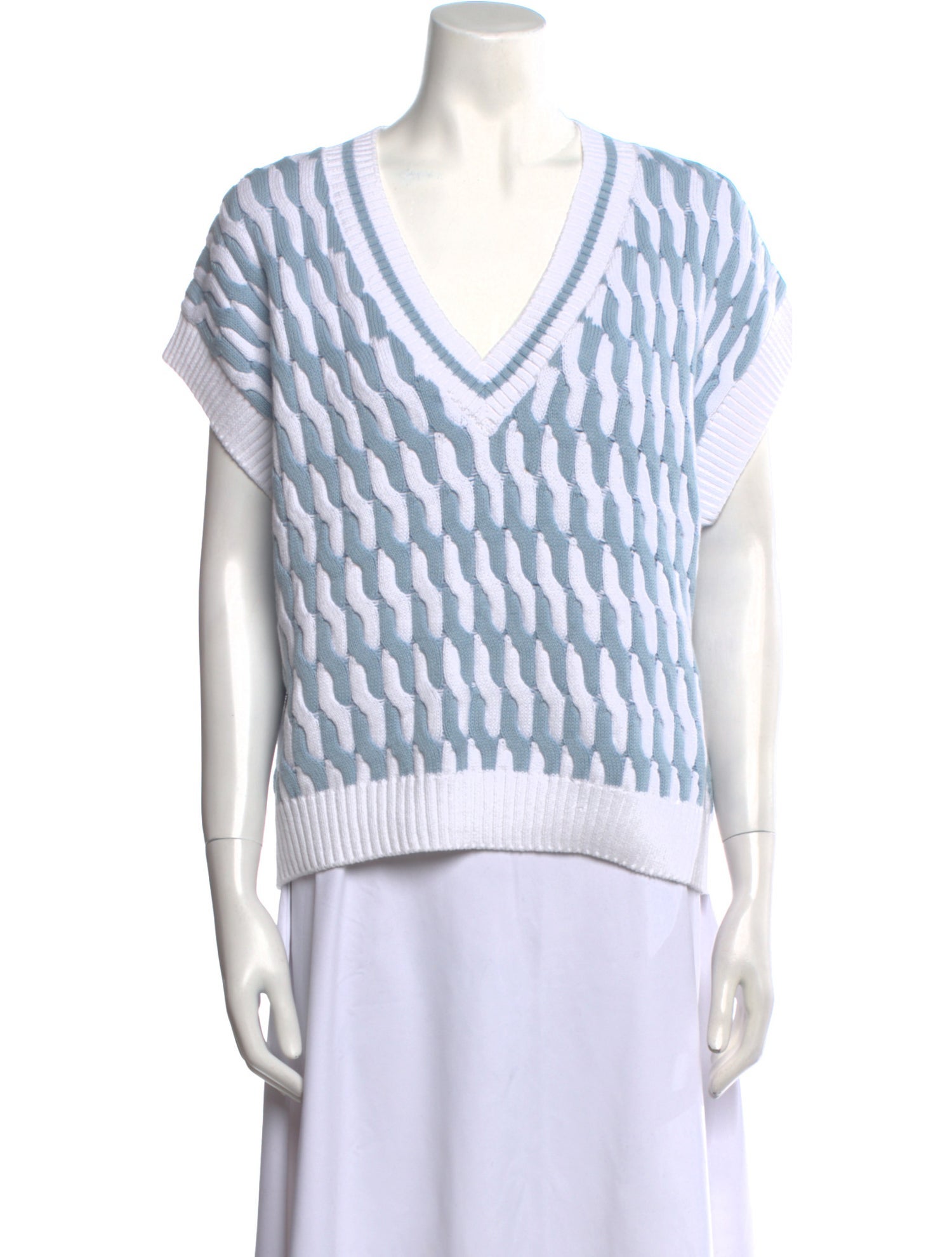 Varley Patterned V-Neck Sweater w/ Tags