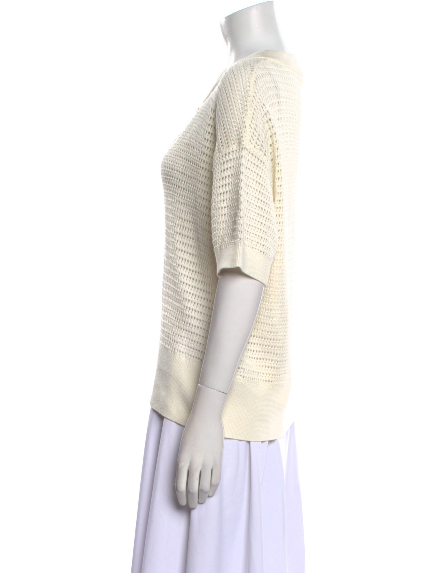 Varley Striped V-Neck Sweater