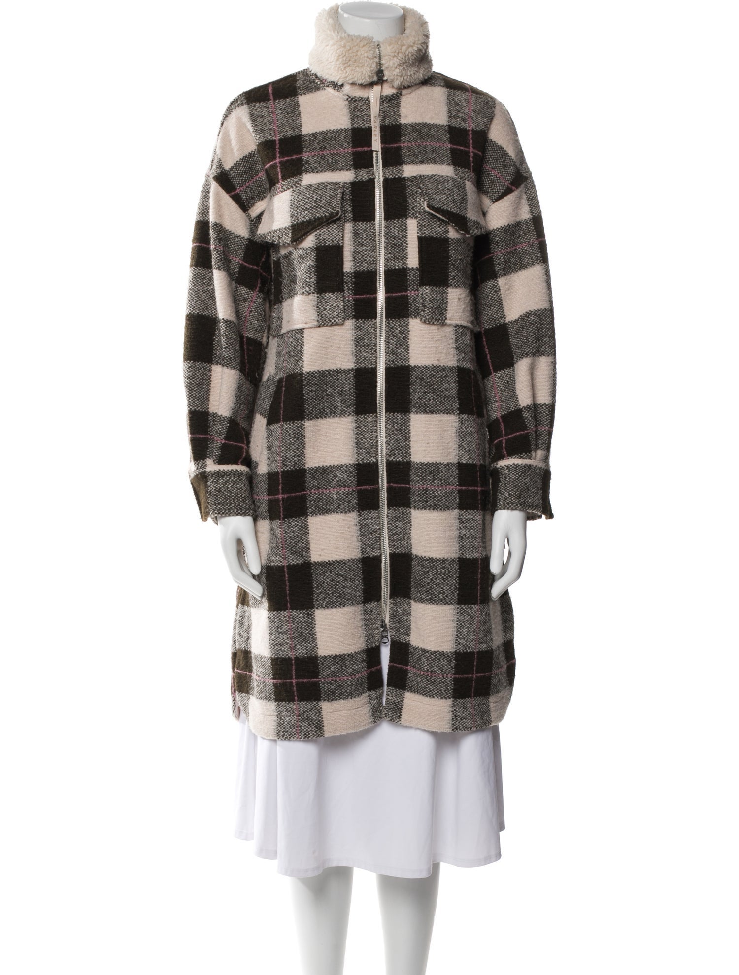Varley Plaid Print Coat