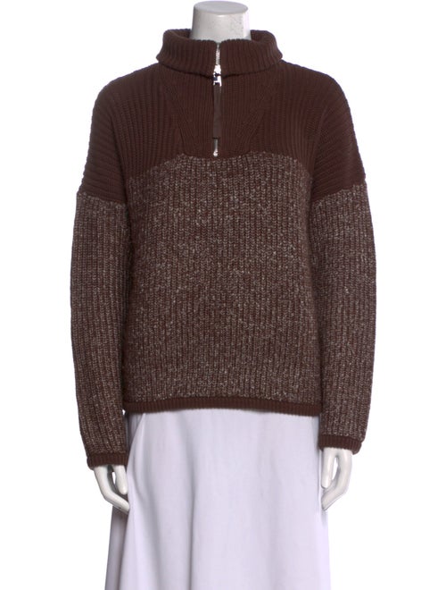 Varley Colorblock Pattern Mock Neck Sweater