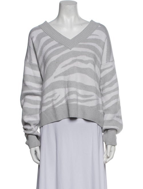 Varley Striped V-Neck Sweater