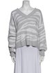 Varley Striped V-Neck Sweater