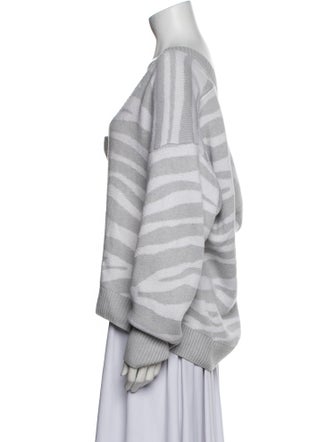 Varley Striped V-Neck Sweater