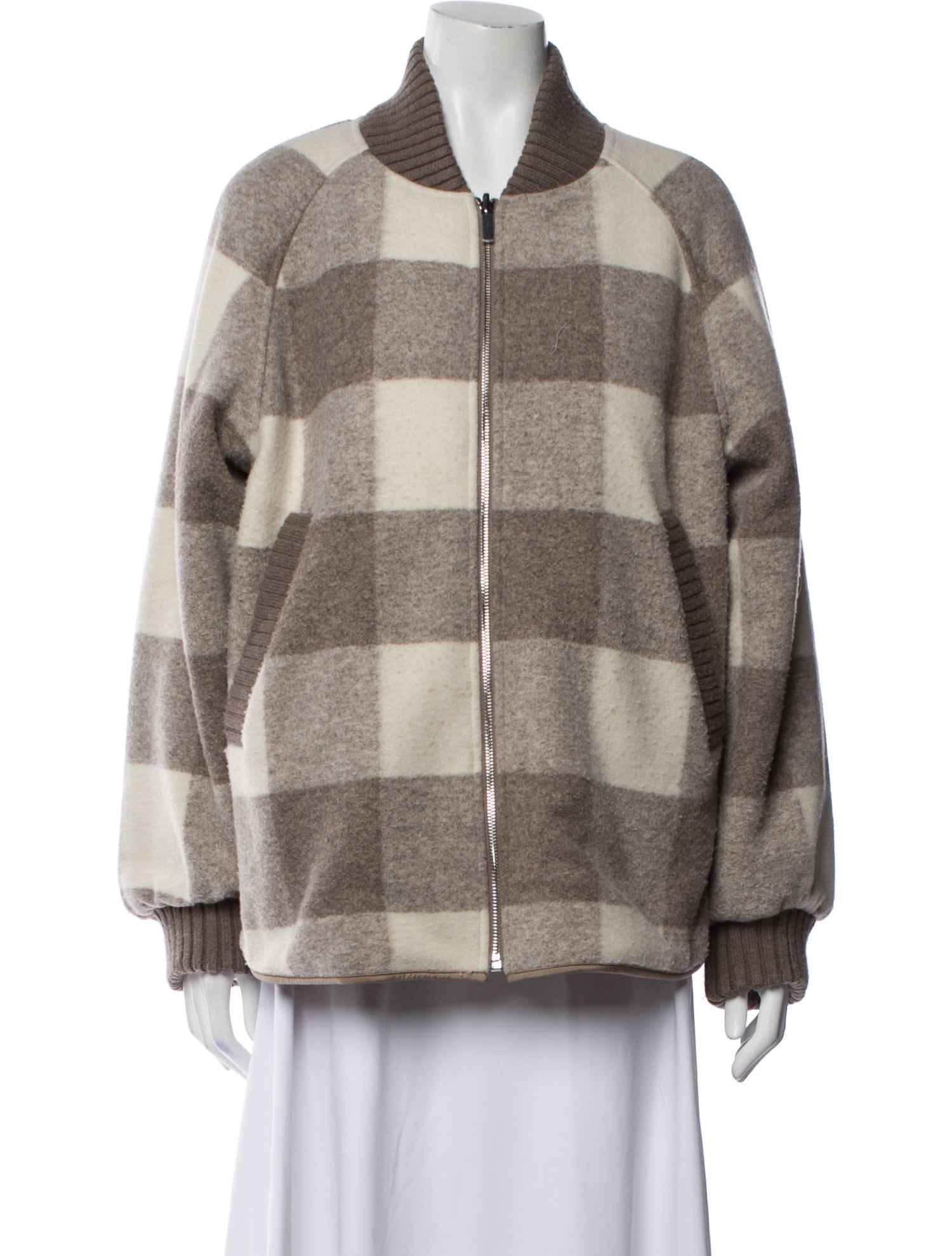 Varley Plaid Print Coat