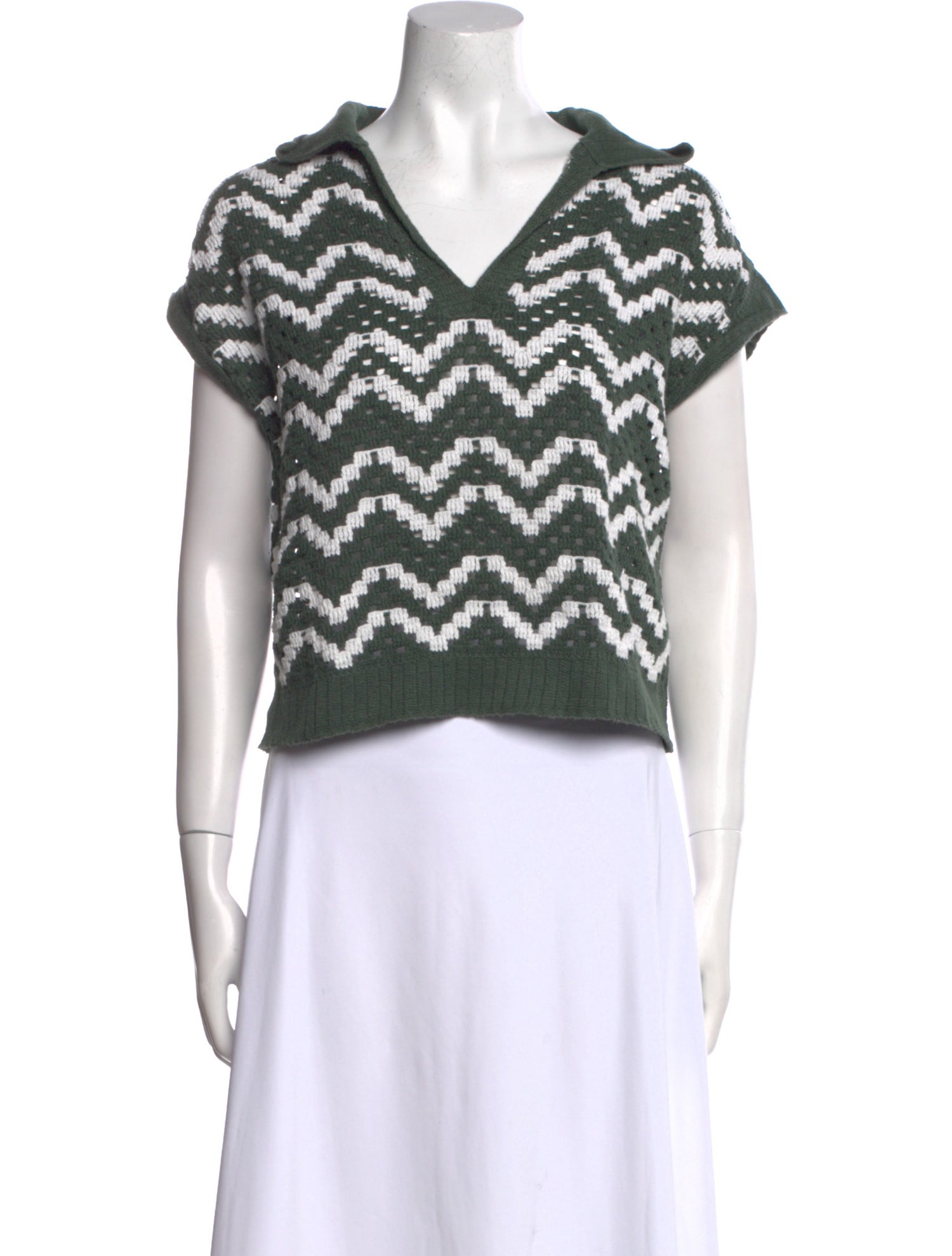 Varley Printed V-Neck Sweater