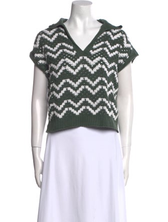 Varley Printed V-Neck Sweater