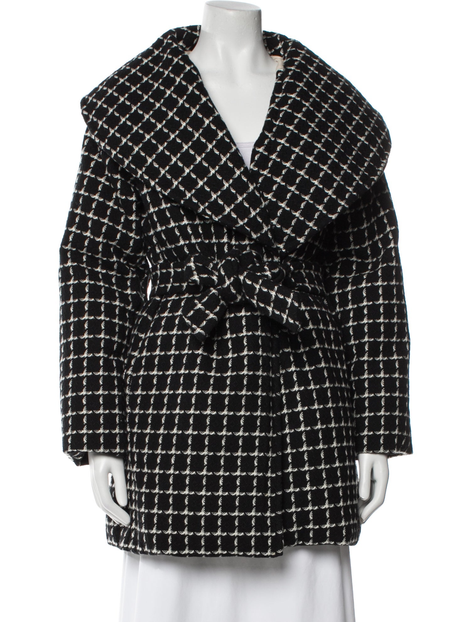 Varley Wool Plaid Print Peacoat