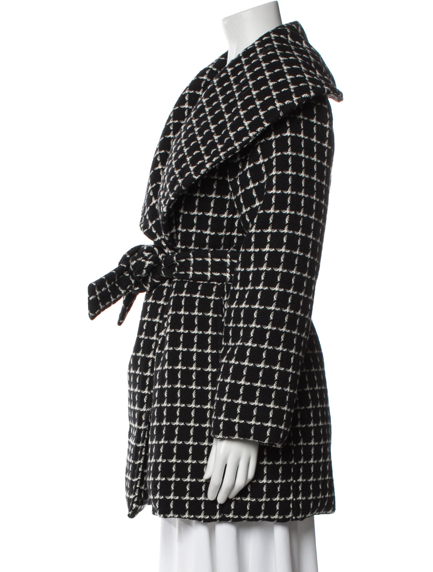 Varley Wool Plaid Print Peacoat