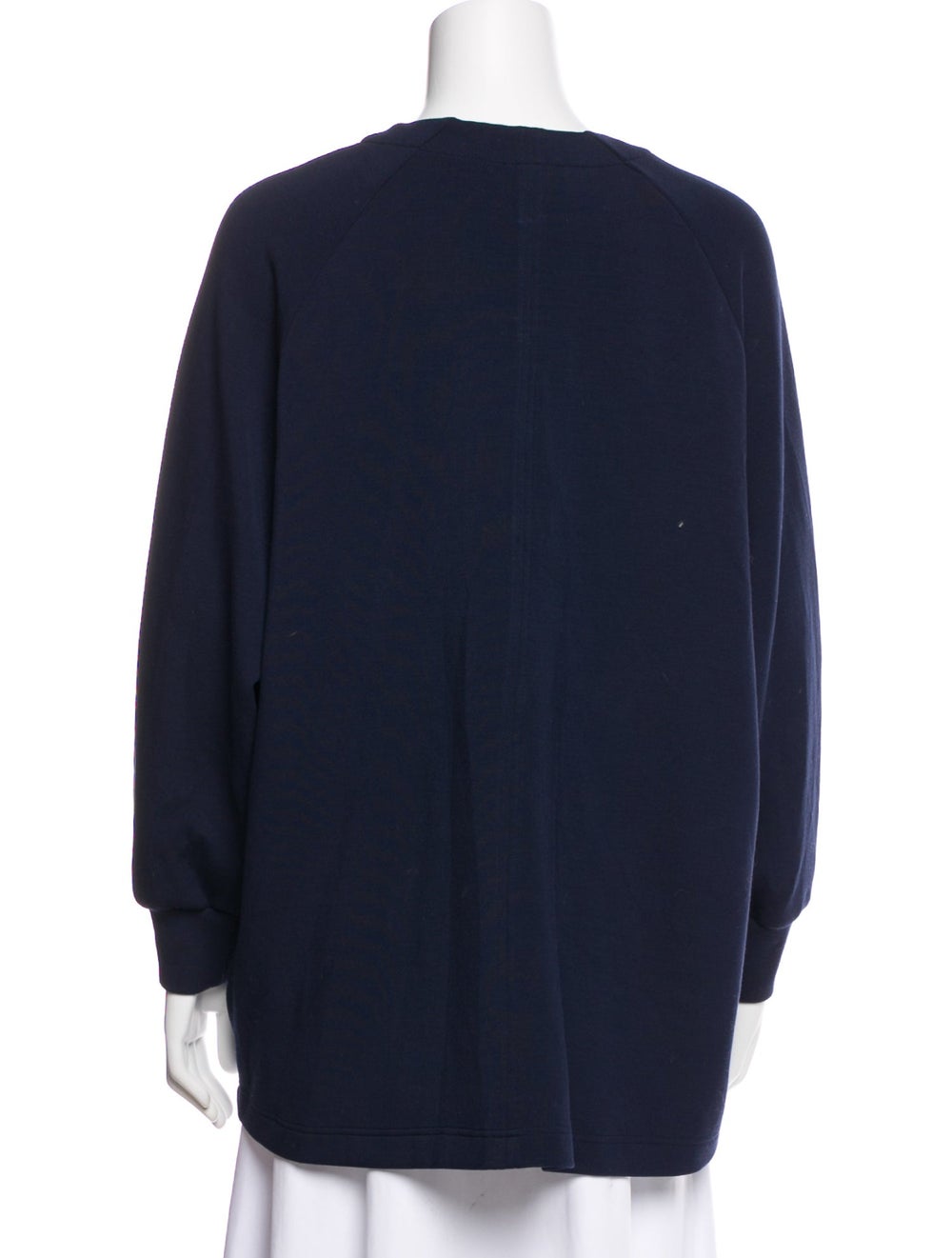 Varley Jacket Blue Collarless Patch Pockets & - image 3