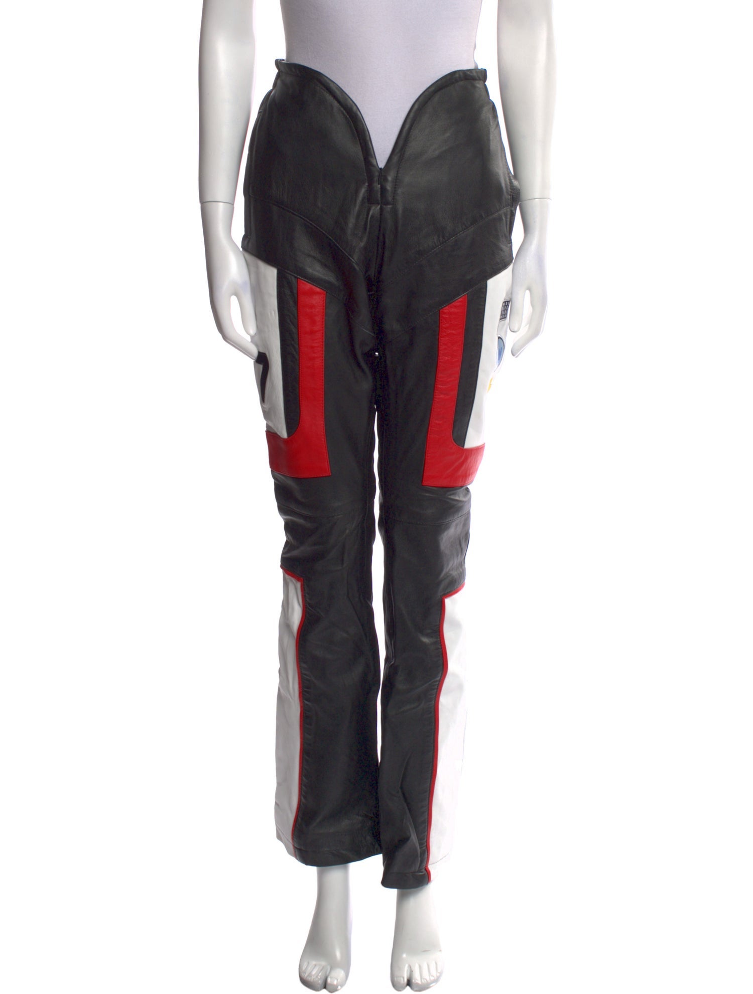 Varenne Leather Wide Leg Pants