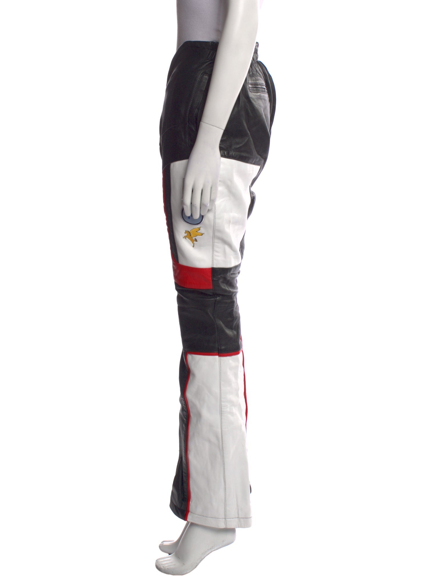 Varenne Leather Wide Leg Pants