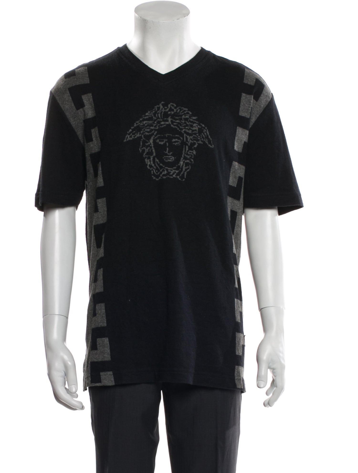 Versace Sport Graphic Print V-Neck T-Shirt