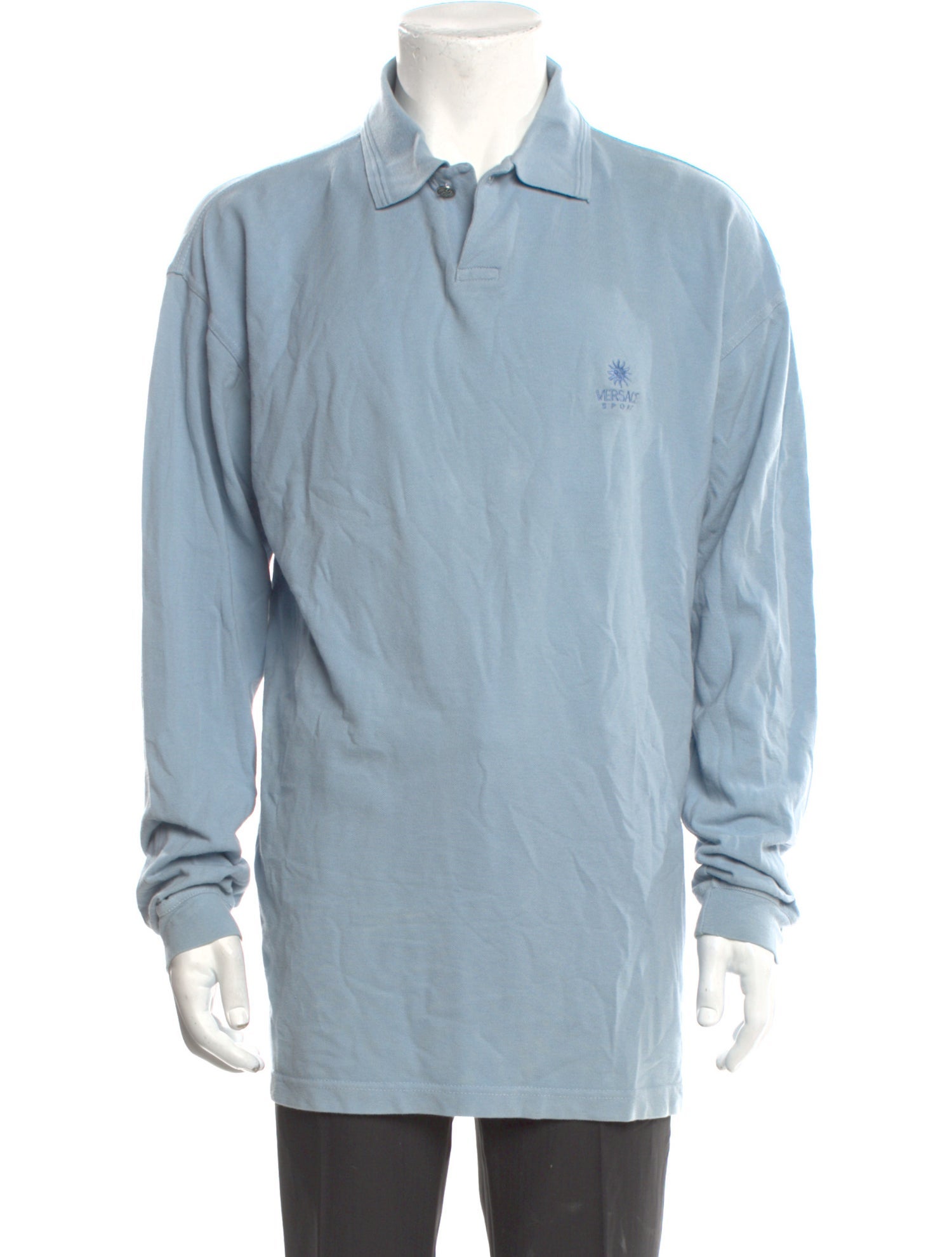 Versace Sport Collar Long Sleeve Polo Shirt