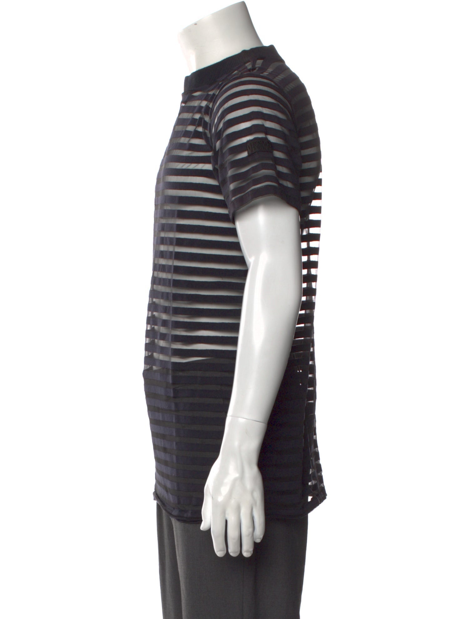 Versace Sport Striped Crew Neck T-Shirt