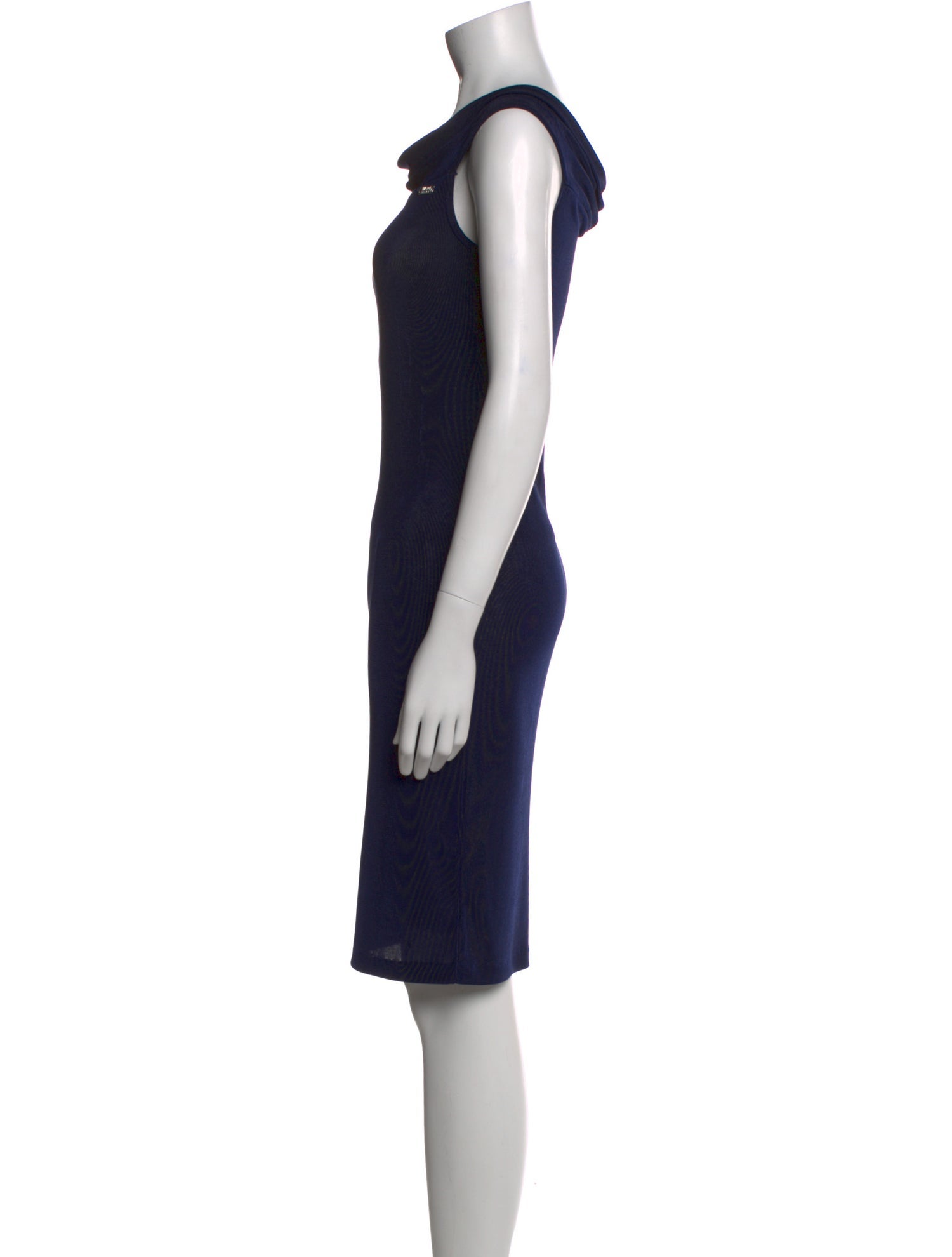 Versace Sport Cowl Neck Knee-Length Dress