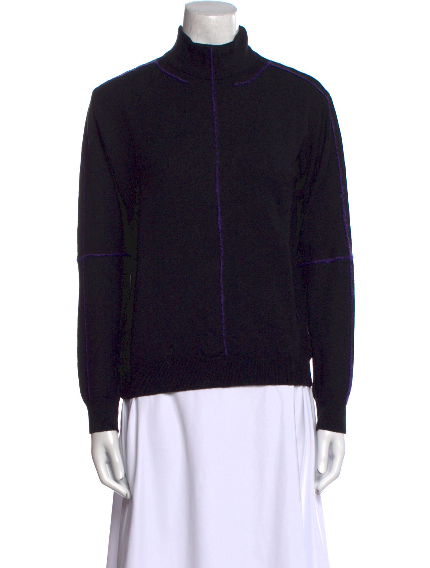 Versace Sport Wool Mock Neck Sweater