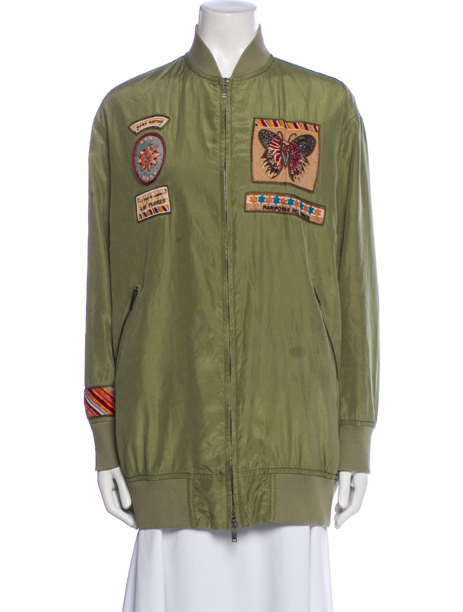 Valentino Sport Striped Bomber Jacket