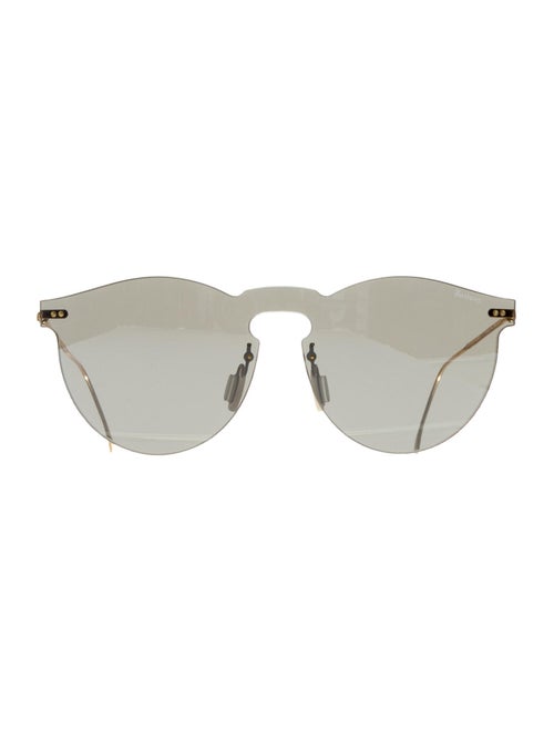 Illesteva Rimless Round Sunglasses gold