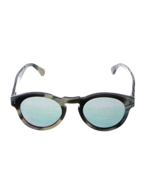 Illesteva Leonard Round Sunglasses Blue