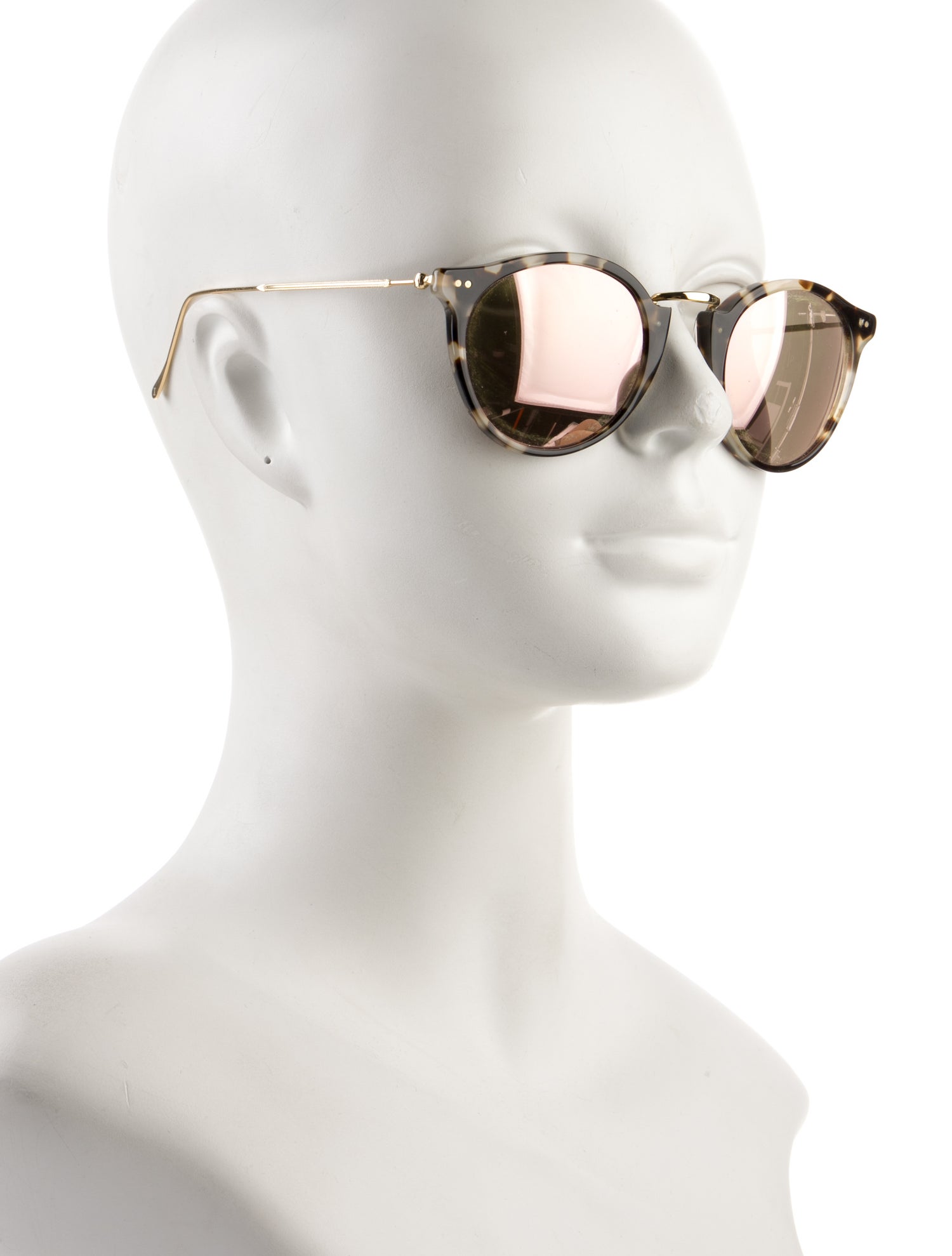 Illesteva Cat-Eye Mirrored Sunglasses - Brown Sunglasses 