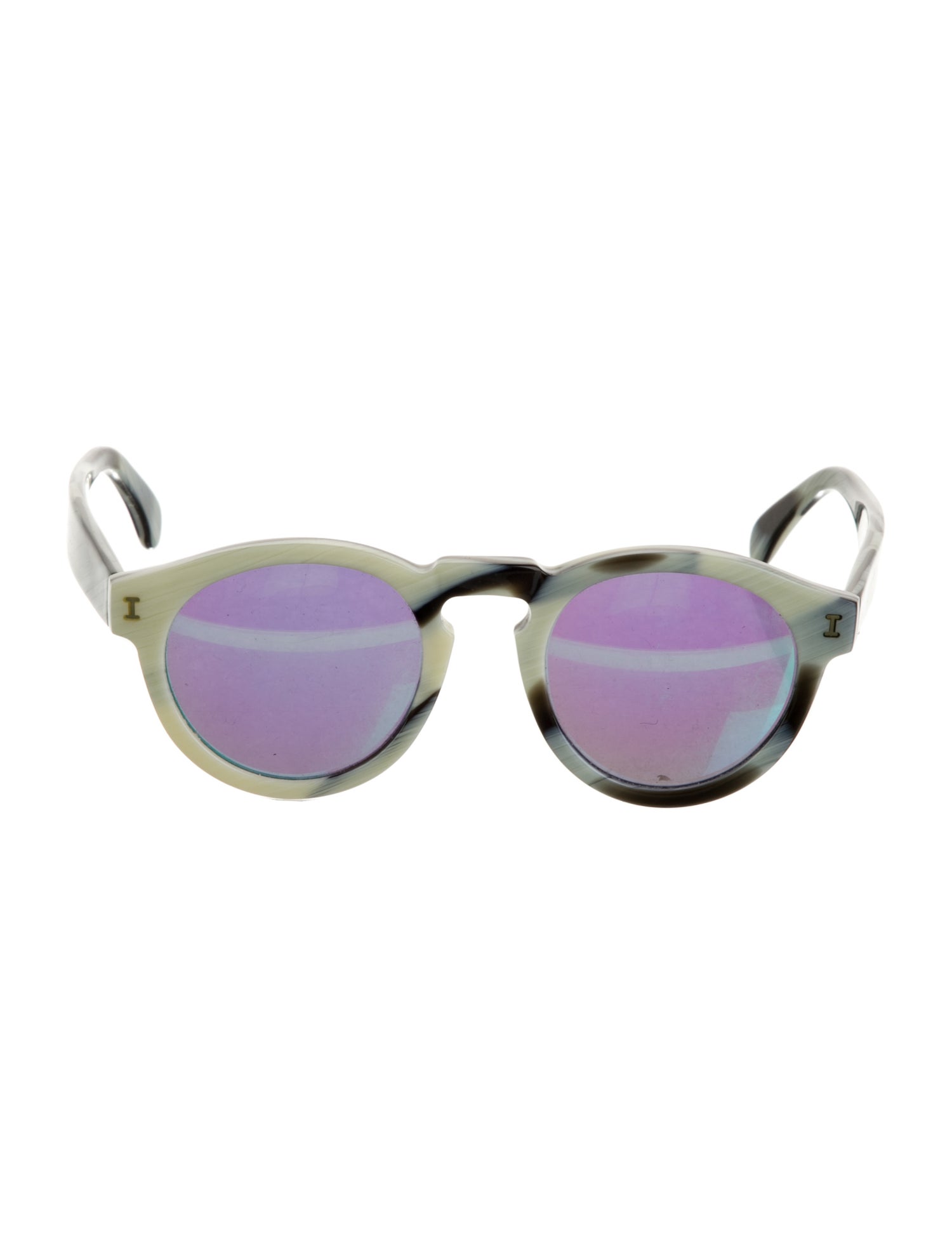 Illesteva Round Mirrored Sunglasses