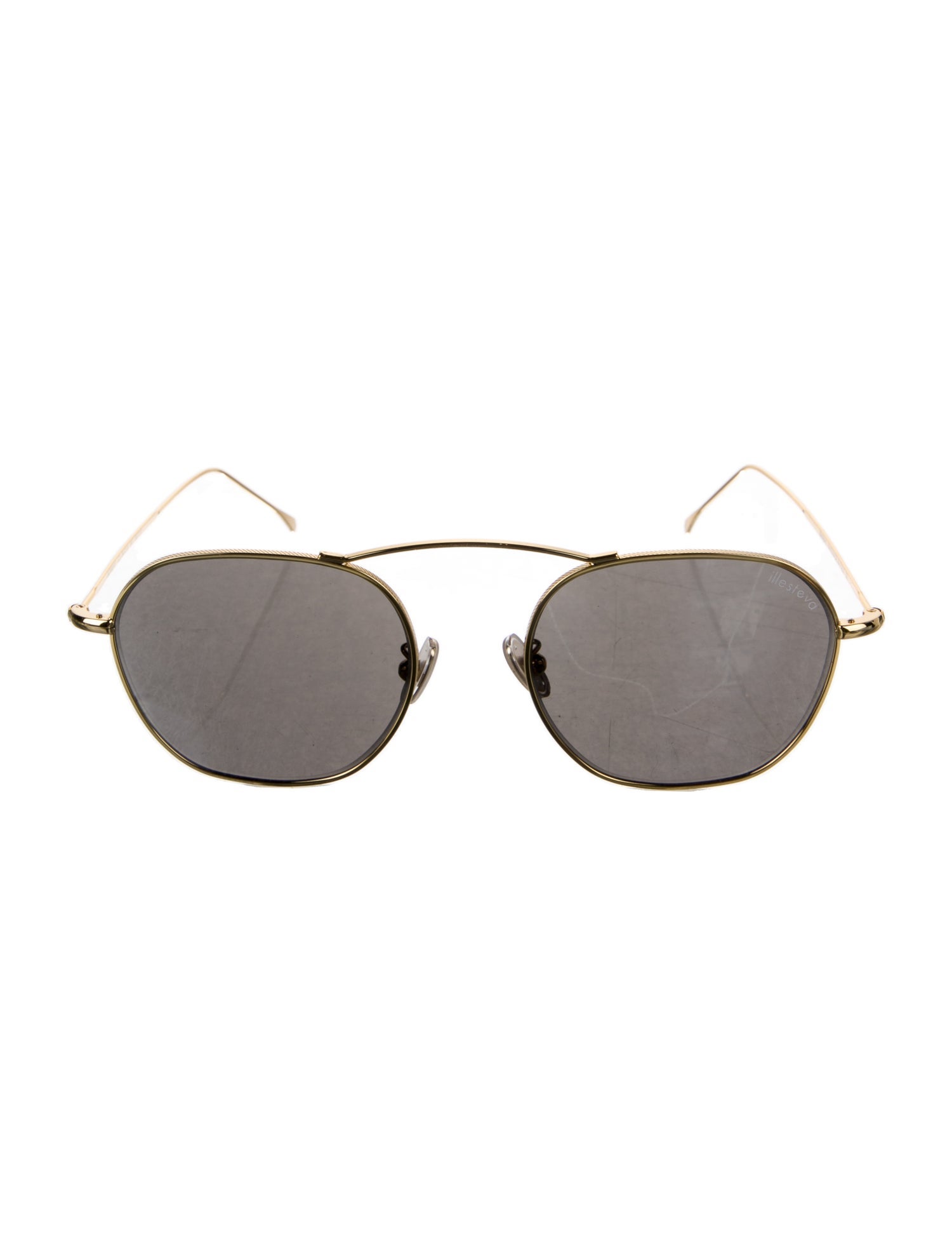 Illesteva Aviator Tinted Sunglasses