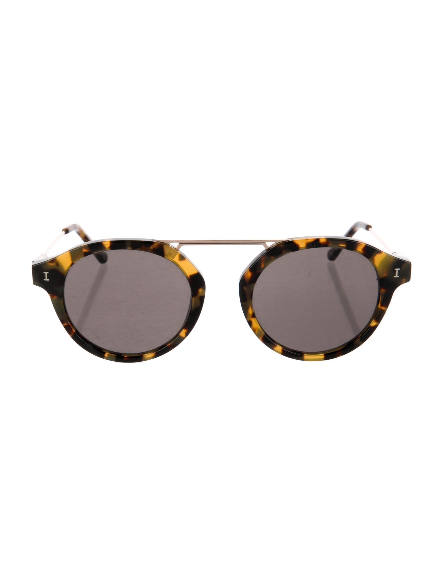 Illesteva Round Mirrored Sunglasses