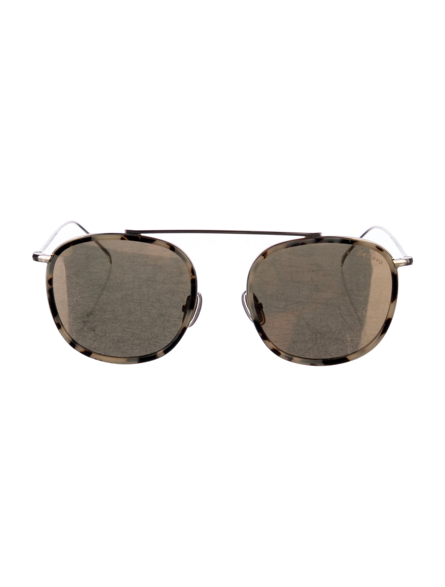 Illesteva Round Mirrored Sunglasses