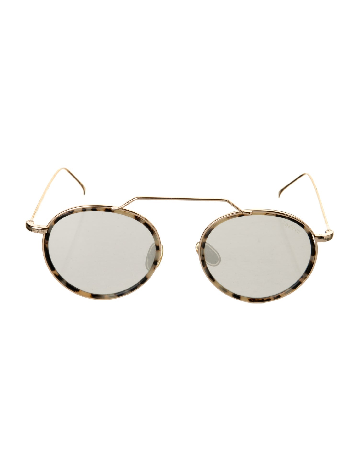 Illesteva Round Mirrored Sunglasses