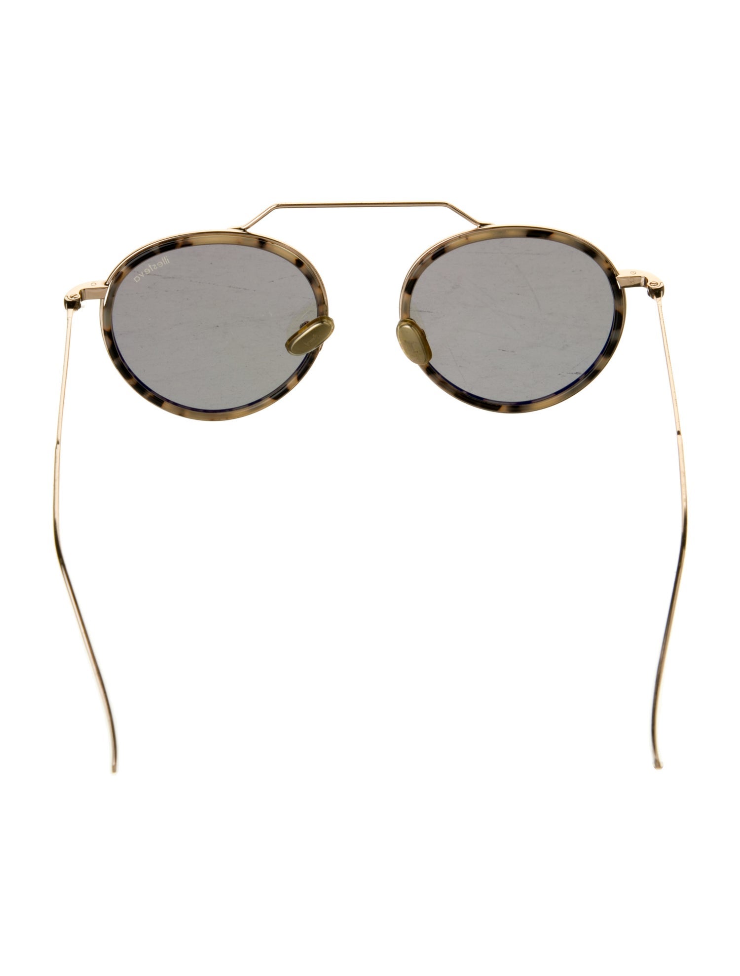 Illesteva Round Mirrored Sunglasses