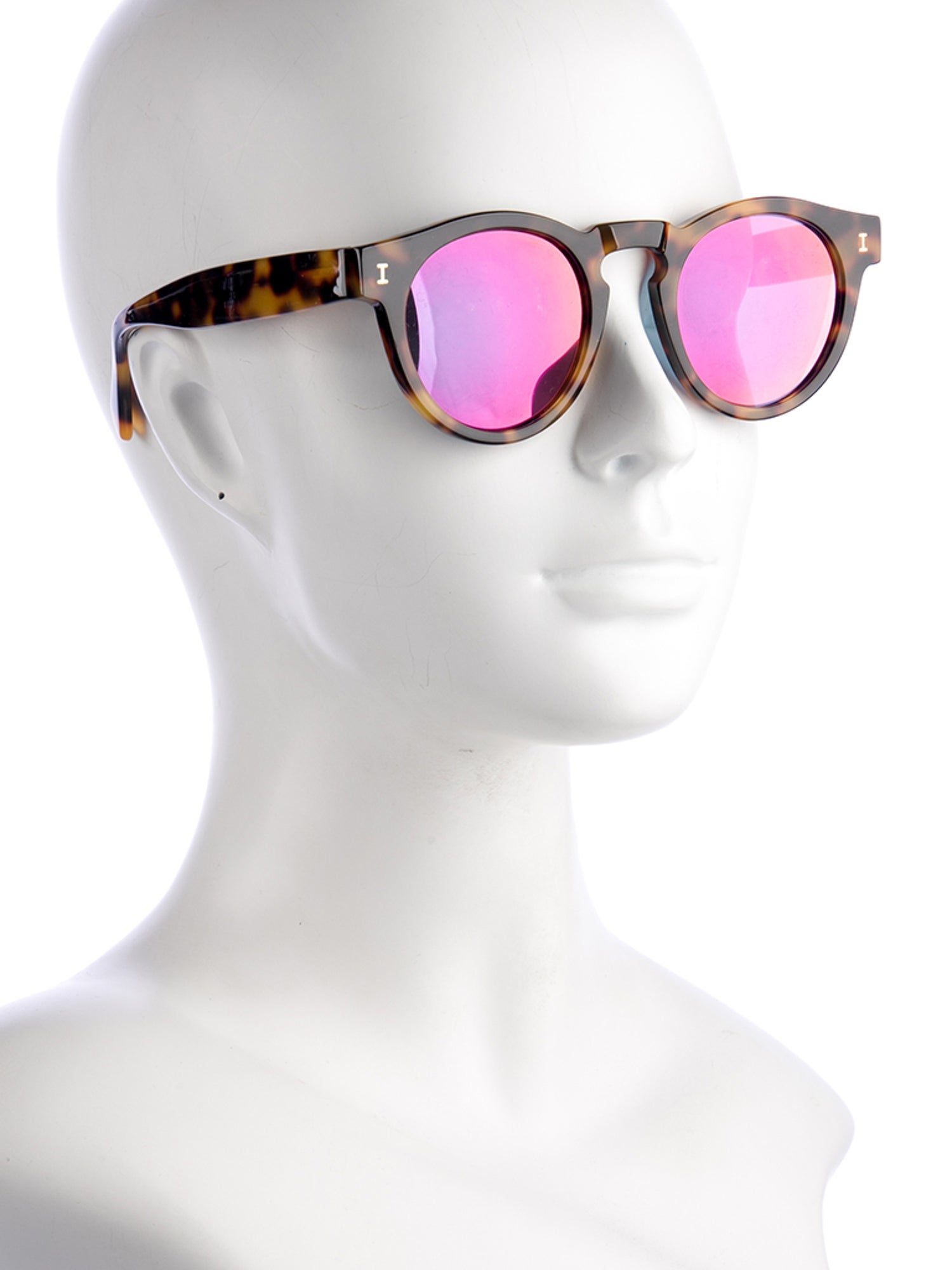 Illesteva Round Mirrored Sunglasses