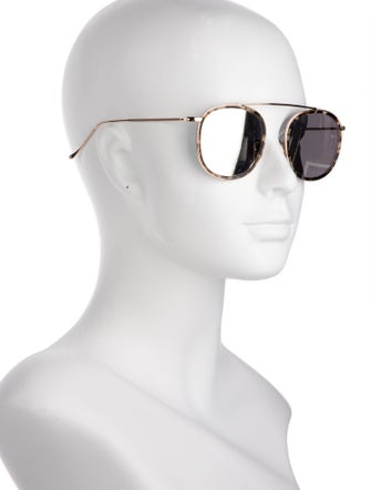 Illesteva Round Mirrored Sunglasses