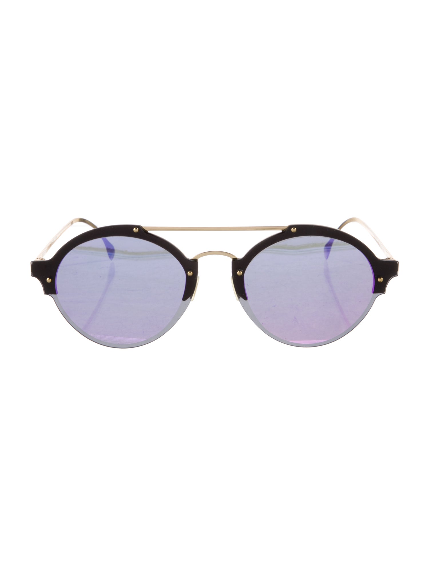 Illesteva Round Mirrored Sunglasses