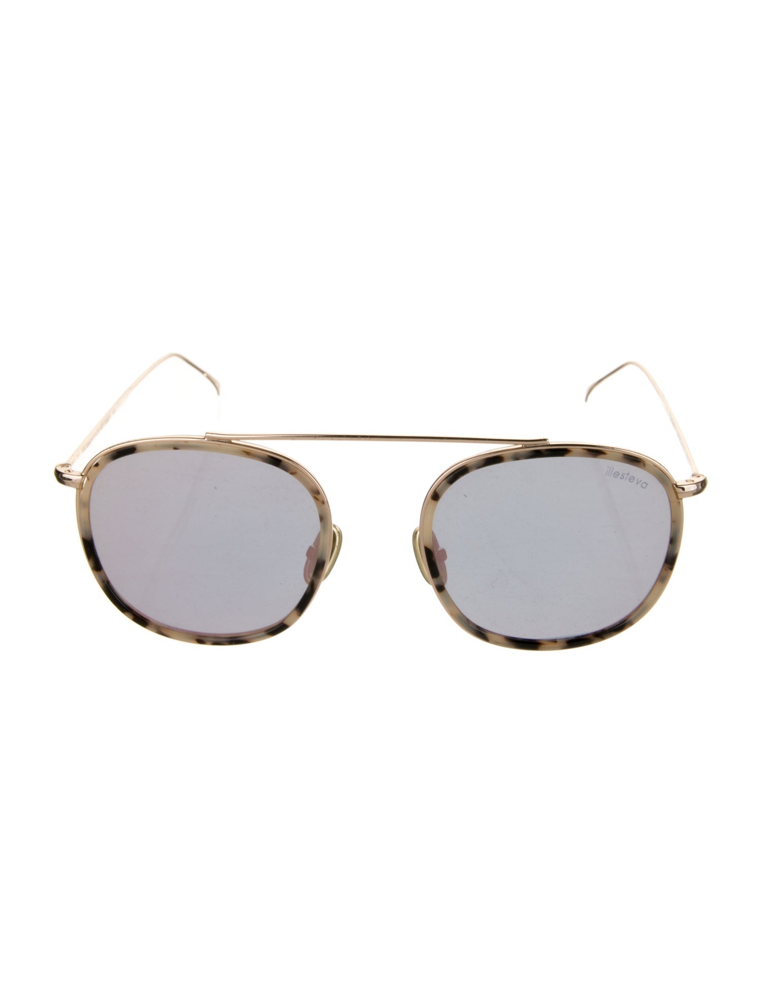 Illesteva Round Mirrored Sunglasses