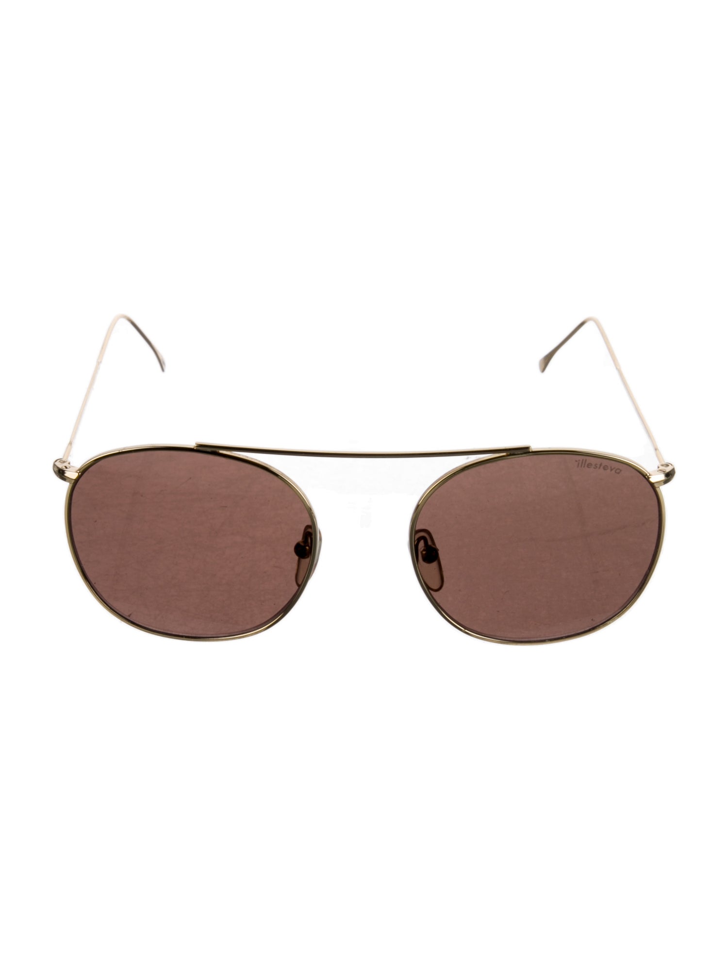 Illesteva Aviator Tinted Sunglasses