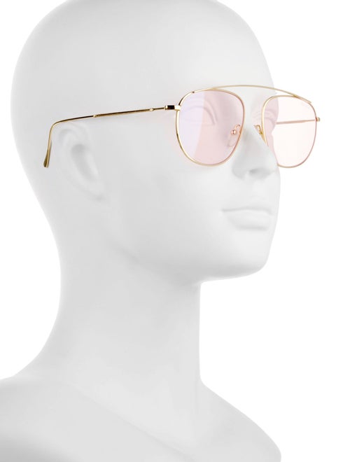 Illesteva Aviator Mirrored Sunglasses