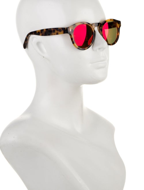 Illesteva Round Mirrored Sunglasses